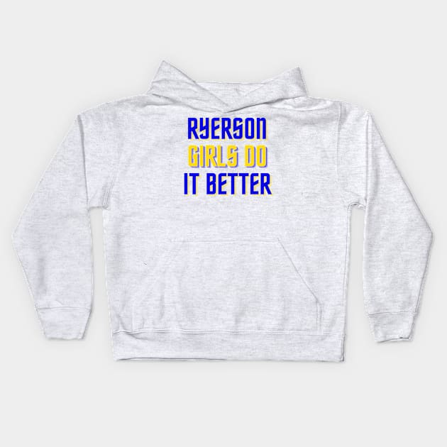 Ryerson Girls Kids Hoodie by stickersbyjori